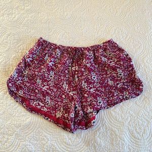 Cecico large pull on floral red shorts
